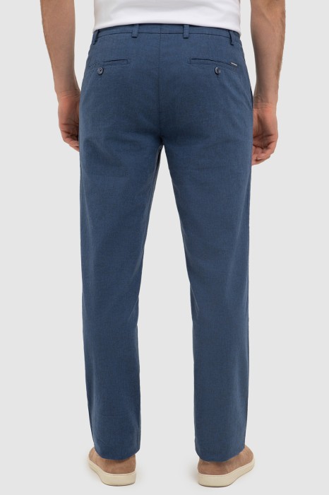 брюки изо льна и хлопка из россии вид сбоку