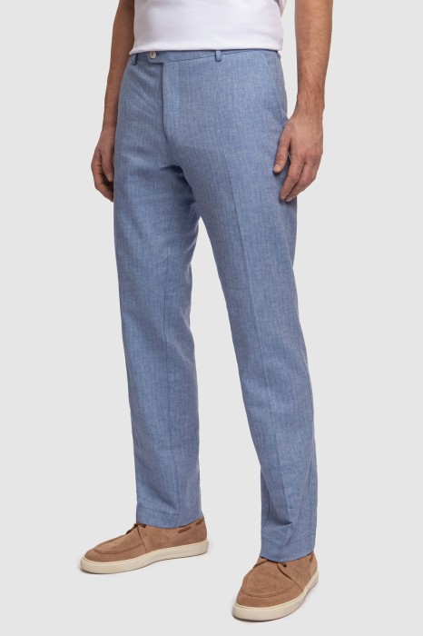 брюки изо льна и хлопка по цене 7990 руб вид справа