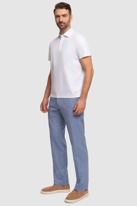 брюки изо льна и хлопка из россии вид сбоку