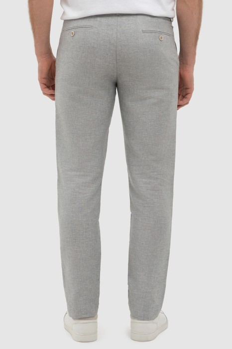 брюки изо льна и хлопка по цене 7990 руб вид справа