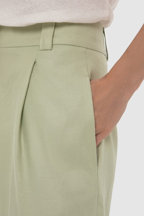 брюки изо льна и вискозы от бренда kanzler вид слева