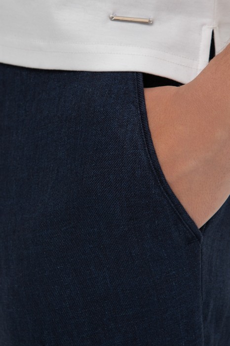 брюки изо льна от бренда kanzler вид слева