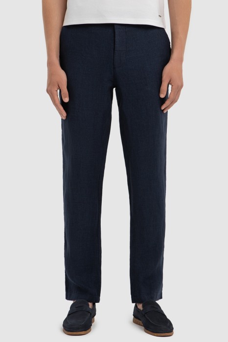 брюки изо льна из россии вид сбоку