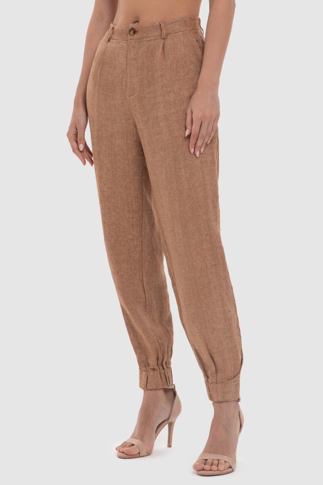 брюки изо льна из россии вид сбоку