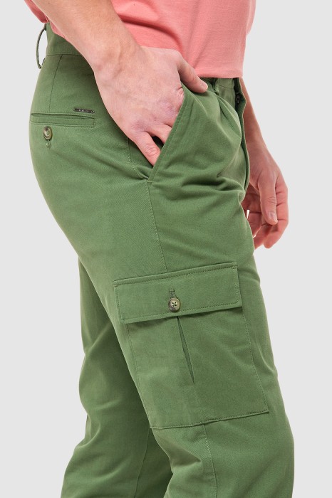 брюки-карго из хлопка от бренда kanzler вид слева