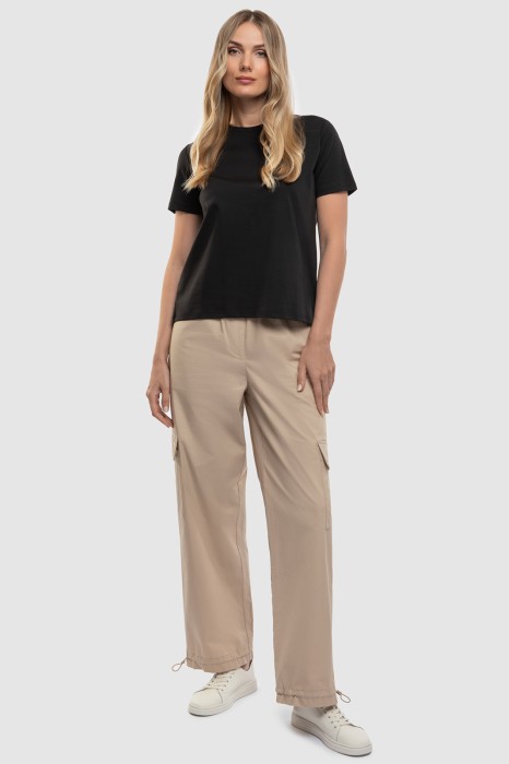 брюки-карго из хлопка из хлопка спереди