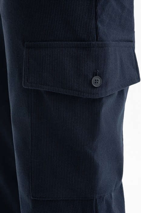 брюки-карго из вельвета на кулиске limited edition от бренда kanzler вид слева