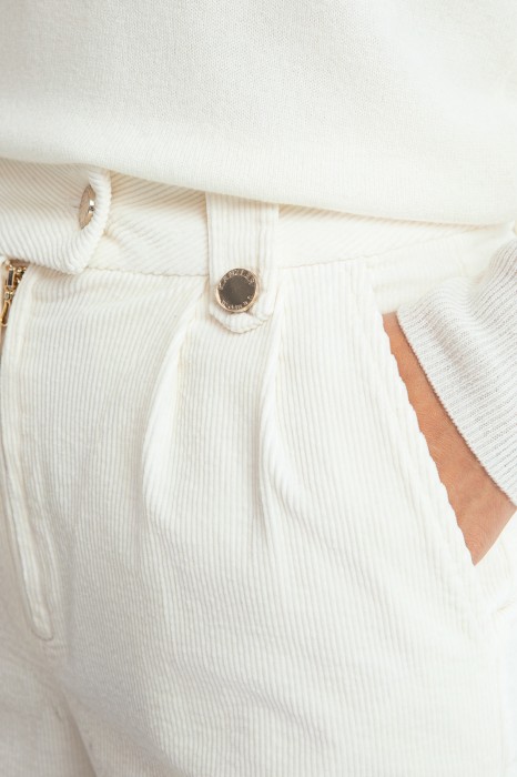 брюки-карго из вельвета от бренда kanzler вид слева