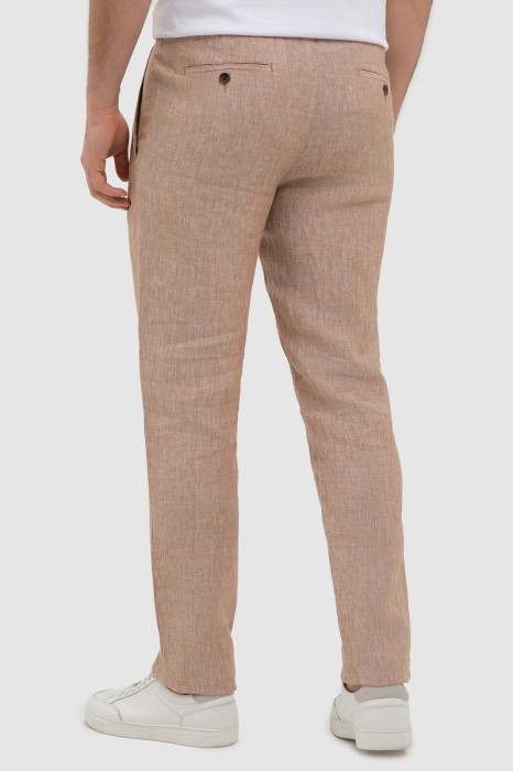 брюки limited edition изо льна из россии вид сбоку