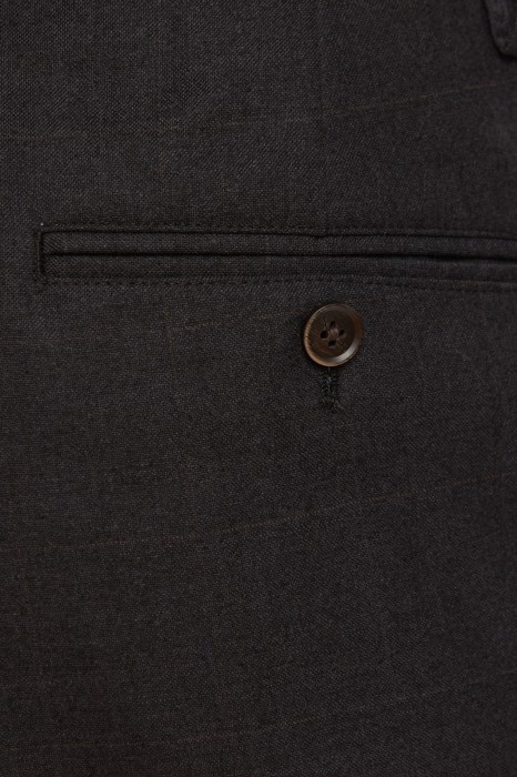 брюки limited edition в клетку из шерсти и кашемира, устойчивые к сминанию от бренда kanzler вид слева