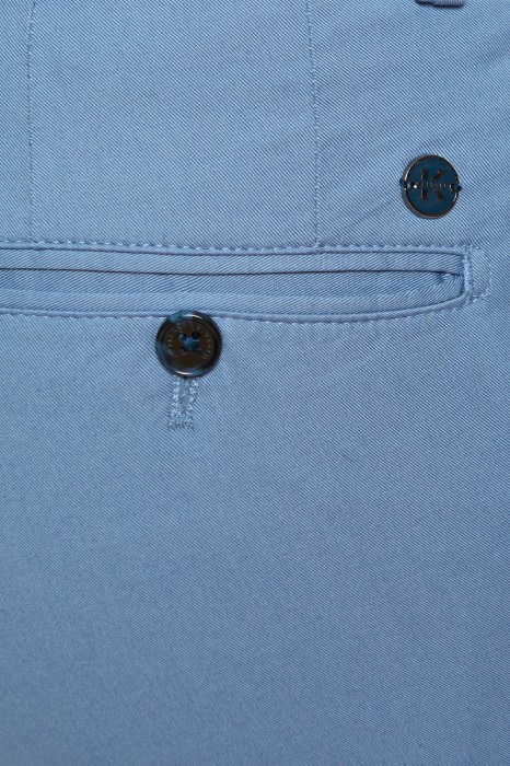 брюки облегающие голубые из хлопка и тенсела от бренда kanzler вид слева