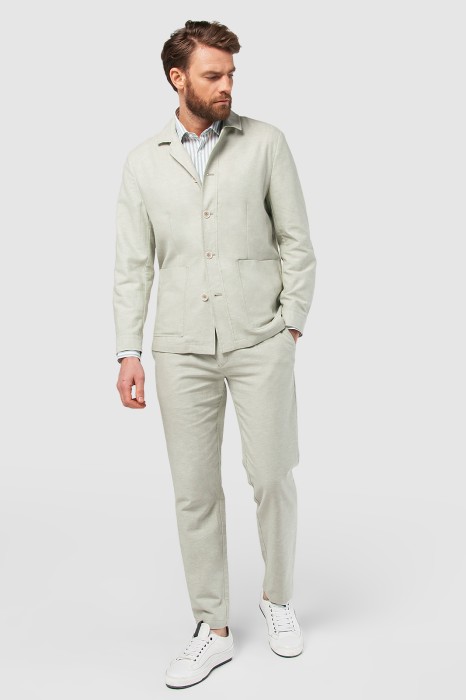 брюки прямые бежевые из хлопка и льна на шнуровке по цене 6993 руб вид справа