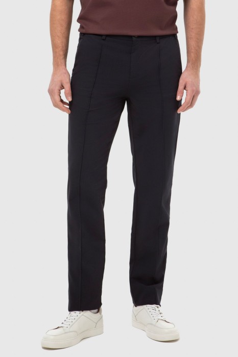 брюки с отстроченными стрелками из россии вид сбоку