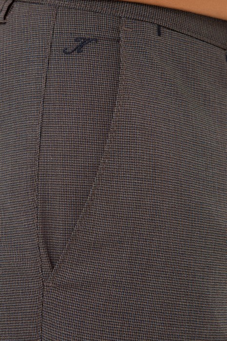 брюки с узором гусиная лапка от бренда kanzler вид слева