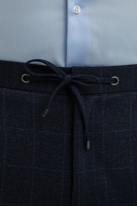 брюки в клетку на кулиске от бренда kanzler вид слева