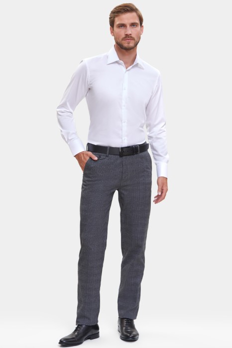 брюки в клетку из россии вид сбоку