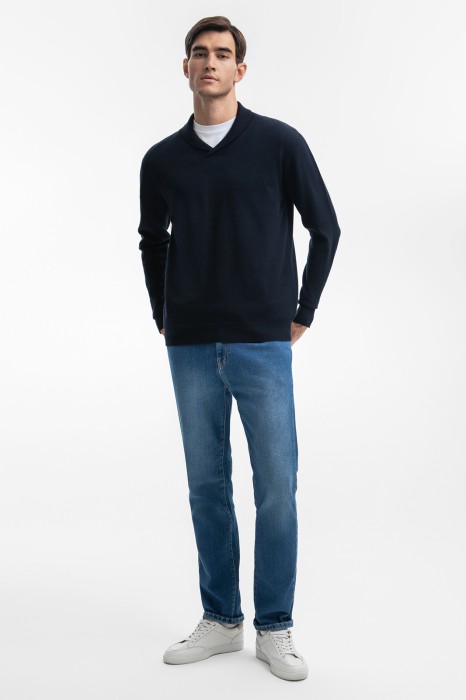 джемпер из хлопка и кашемира из россии вид сбоку