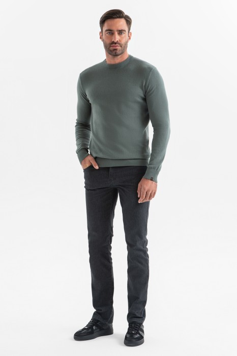 джемпер из хлопка и кашемира из россии вид сбоку