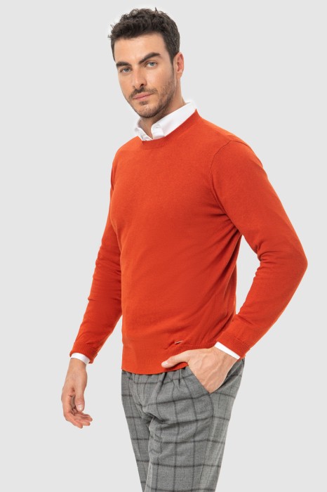 джемпер из хлопка и кашемира из россии вид сбоку