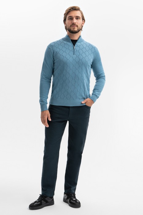 джемпер из хлопка и кашемира из россии вид сбоку