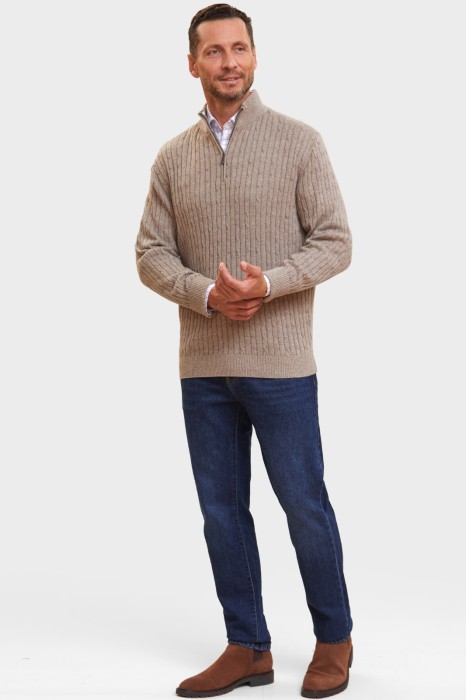 джемпер из хлопка и шерсти с кашемиром по цене 9990 руб вид справа