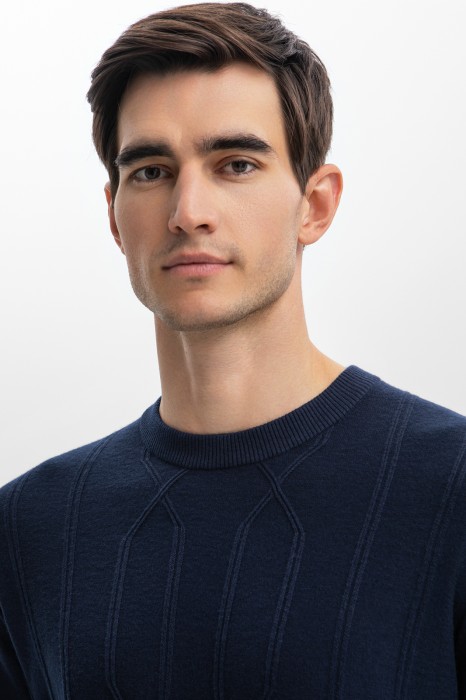 джемпер из хлопка, кашемира и шерсти от бренда kanzler вид слева