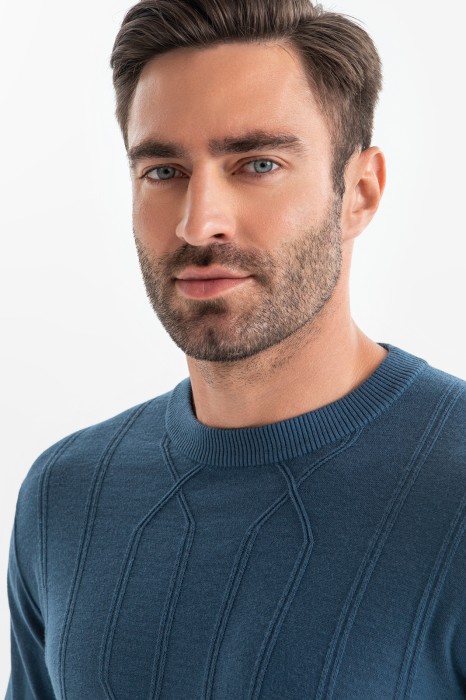 джемпер из хлопка, кашемира и шерсти от бренда kanzler вид слева