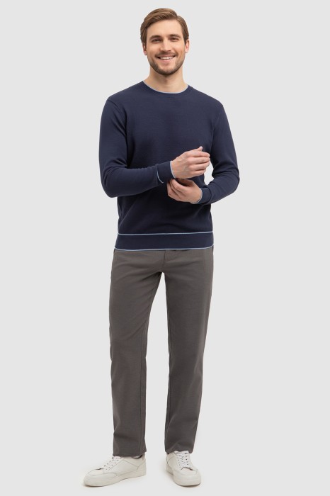 джемпер из хлопка пима из хлопка спереди