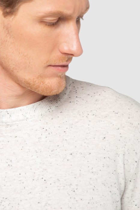 джемпер из хлопка с эффектом меланжа от бренда kanzler вид слева