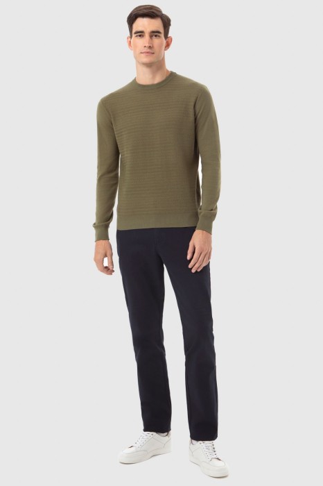 джемпер из хлопка с фактурным узором из россии вид сбоку