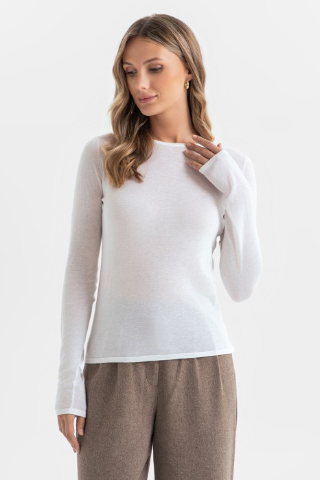 джемпер из хлопка, шелка и льна по цене 7990 руб вид справа