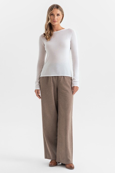 джемпер из хлопка, шелка и льна из россии вид сбоку