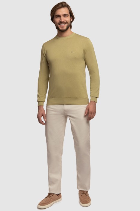 джемпер из хлопка, шелка и льна из россии вид сбоку