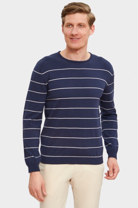 джемпер из хлопка в полоску фотография