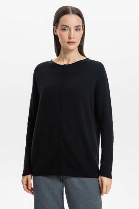 джемпер из шерсти и кашемира из россии вид сбоку