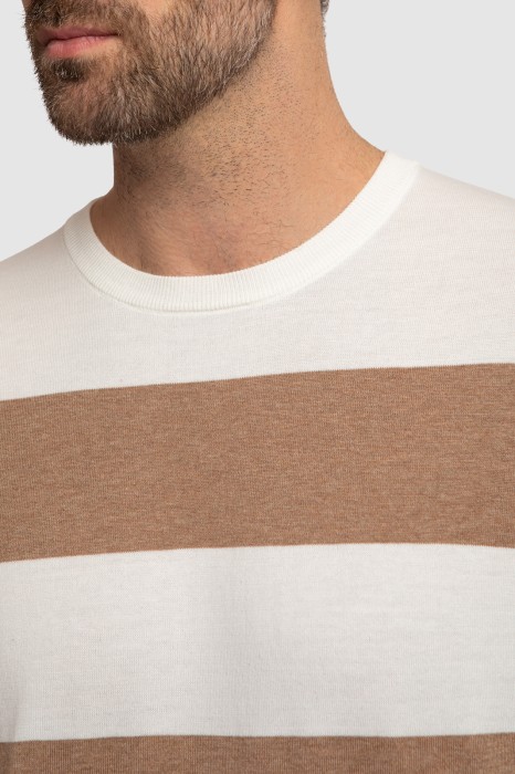 джемпер с коротким рукавом из хлопка пима от бренда kanzler вид слева