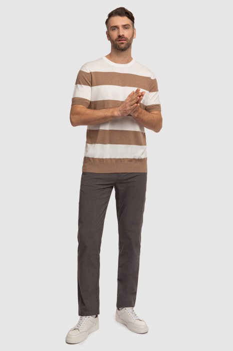 джемпер с коротким рукавом из хлопка пима из россии вид сбоку