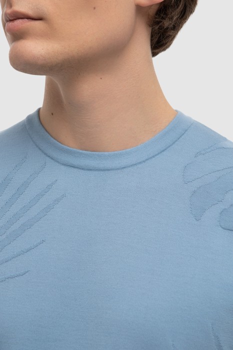 джемпер с коротким рукавом из хлопка пима от бренда kanzler вид слева