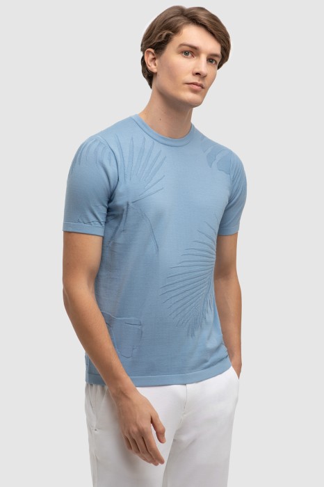 джемпер с коротким рукавом из хлопка пима по цене 4990 руб вид справа