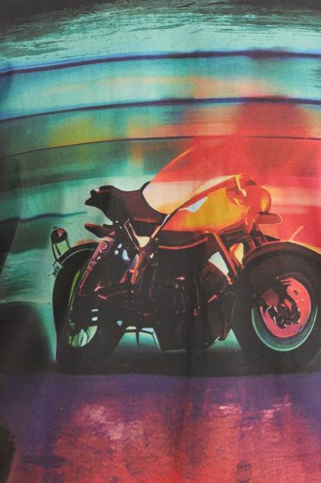 футболка из хлопка с ai принтом от бренда kanzler вид слева