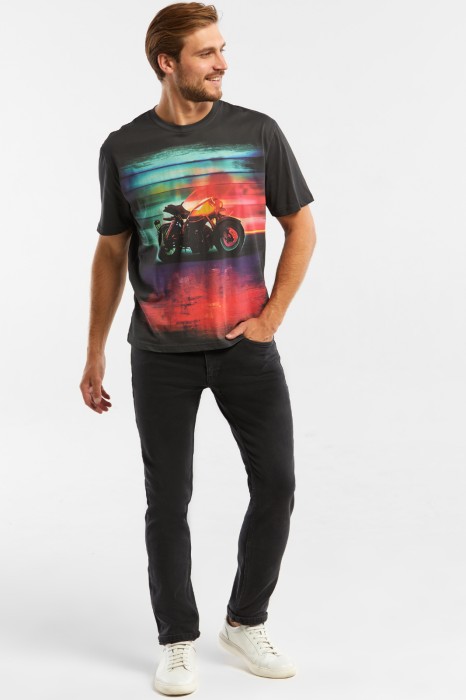 футболка из хлопка с ai принтом по цене 3990 руб вид справа