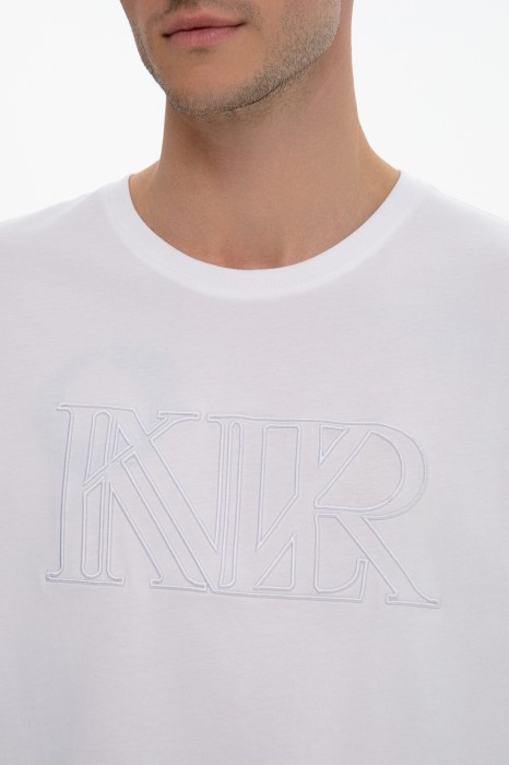 футболка из хлопка с логотипом от бренда kanzler вид слева