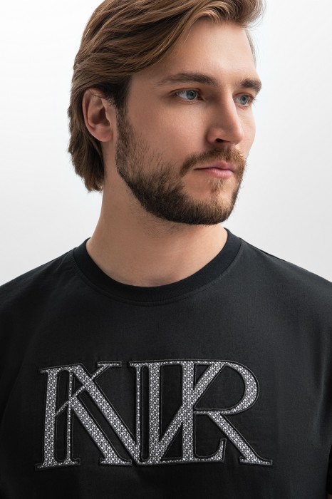 футболка из хлопка с логотипом от бренда kanzler вид слева