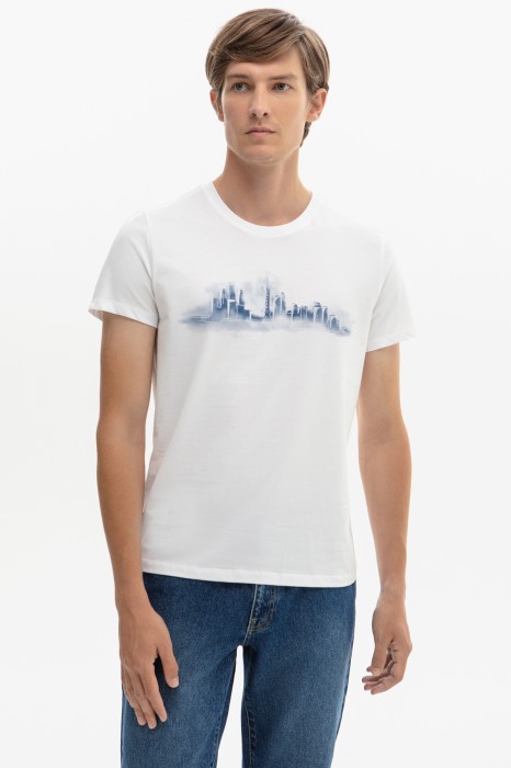 футболка из хлопка с принтом фотография