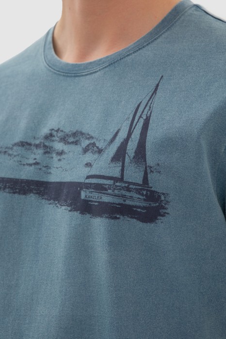 футболка из хлопка от бренда kanzler вид слева