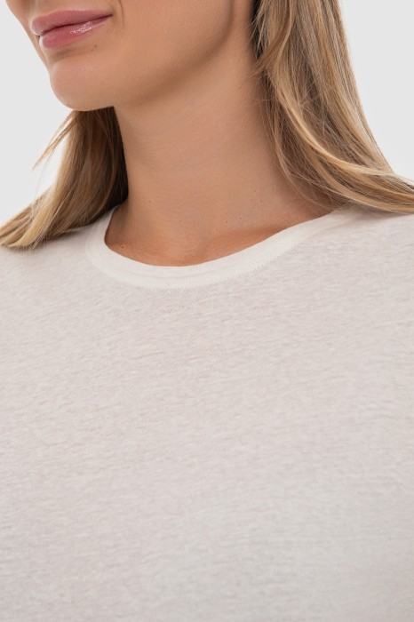 футболка изо льна и хлопка от бренда kanzler вид слева