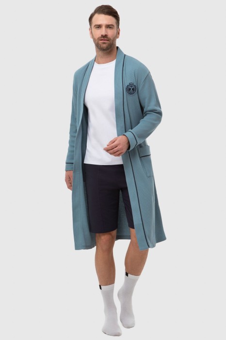 халат из хлопка из хлопка спереди