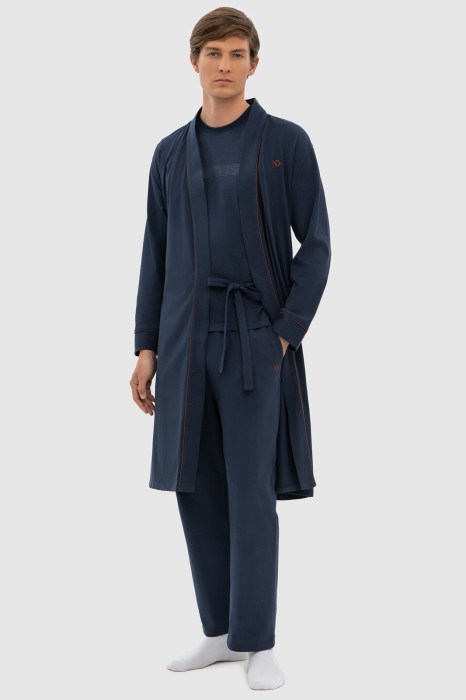 халат из хлопка из хлопка спереди