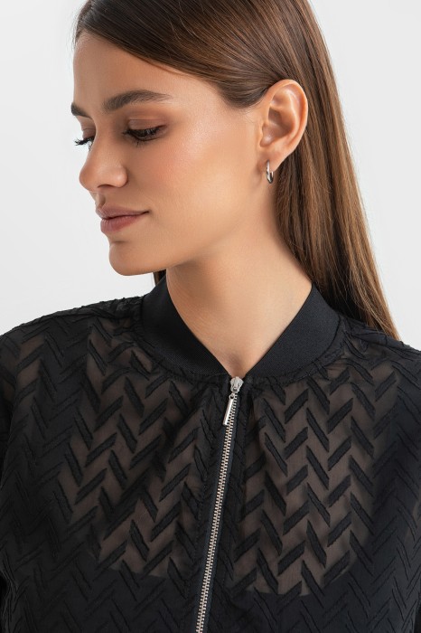 кардиган-бомбер от бренда kanzler вид слева