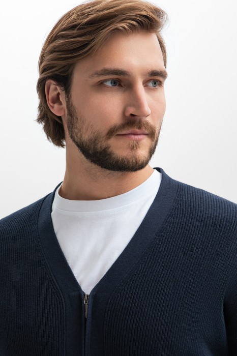 кардиган из хлопка и кашемира от бренда kanzler вид слева